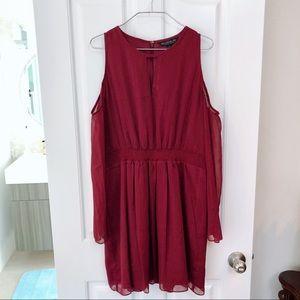 NWT! Rachel Zoe Cold-Shoulder Chiffon Dress